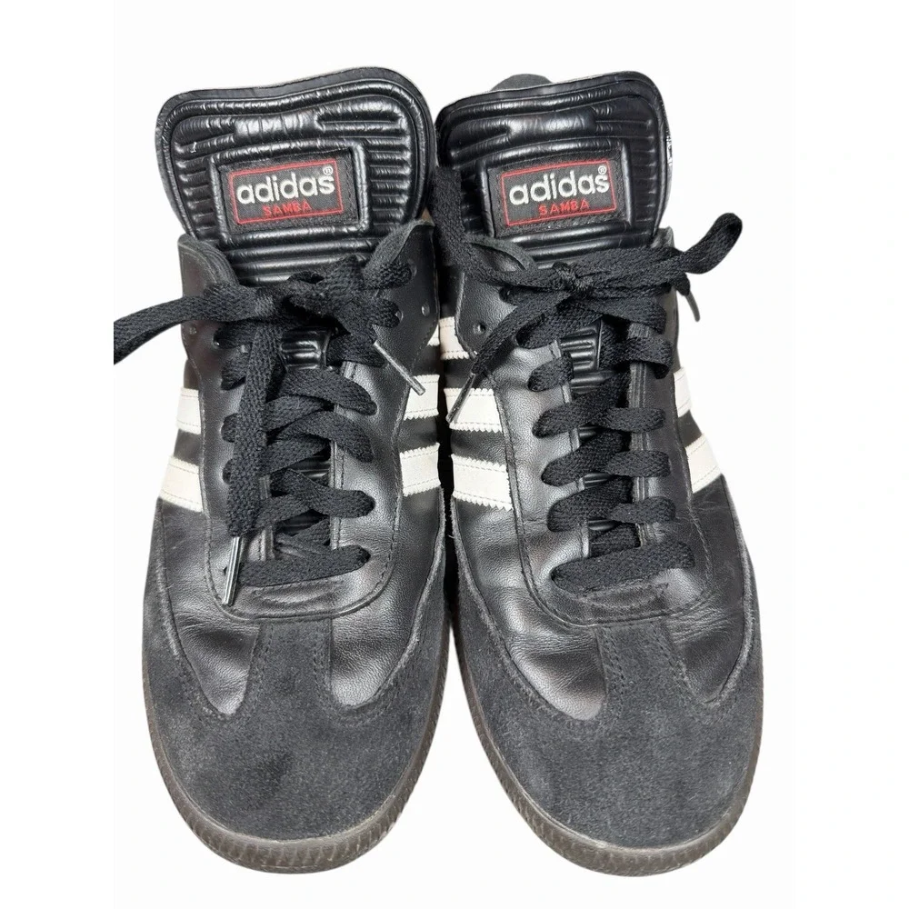 Adidas Samba‎ Black White Leather/Suede Sneakers Size Men US 7.5 Women US 8.5